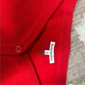 Reformation Vibrant Red Knit Sweater